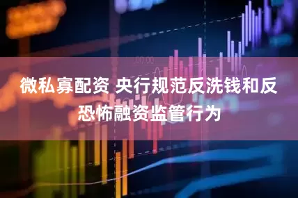 微私寡配资 央行规范反洗钱和反恐怖融资监管行为