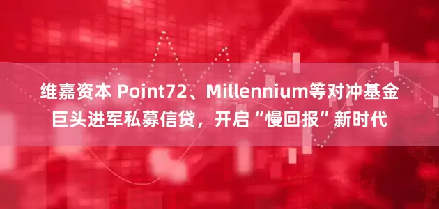 维嘉资本 Point72、Millennium等对冲基金巨头进军私募信贷，开启“慢回报”新时代